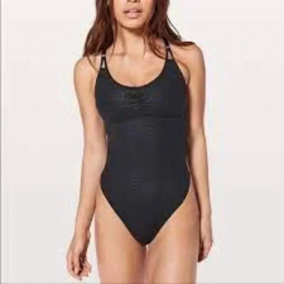 Lululemon The Easy Bodysuit Black  Monochrome 2 - Picture 2 of 10